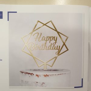 Cake topper Compleaano in plexiglass